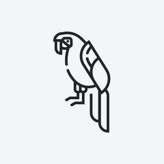 Parrot vector icon illustration sign