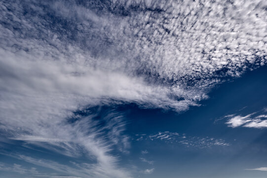 Beautiful blue sky with white clouds