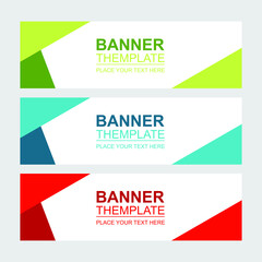 Fototapeta premium Set of abstract vector banners design. Collection of web banner template. modern template design for web ads flyer poster background
