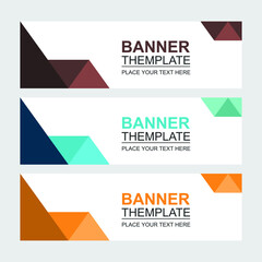 Set of abstract vector banners design. Collection of web banner template. modern template design for web  ads  flyer  poster background