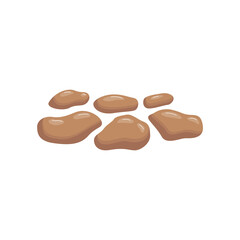 Soft blob consistency of excrement or feces, flat vector illustration isolated.