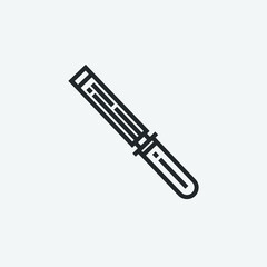 Rasp scraper vector icon illustration sign