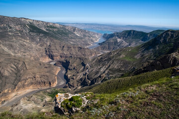 Sulak Canyon is the deepest canyon in Europe. Depth 1920 meters, length 53 km. Located in the valley of the Sulak River. Dagestan, Russia