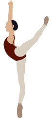 Bailarina clásica. Fondo transparente