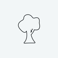 Tree vector icon illustration sign