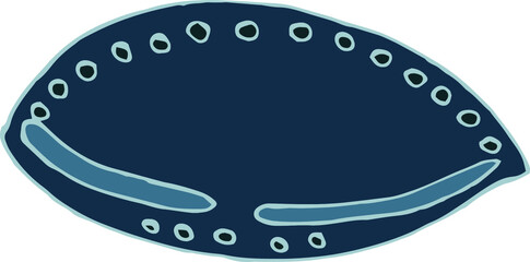 seashell sea vector isolated hand drawing sketch blue