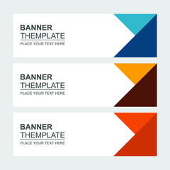 Fototapeta premium Set of abstract vector banners design. Collection of web banner template. modern template design for web ads flyer poster background