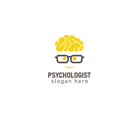 Fotobehang Psychologist geek logo © meddesigner