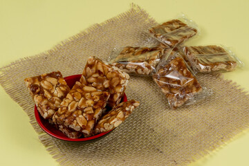 Typical Brazilian sweet consumed during the june party season made with peanuts