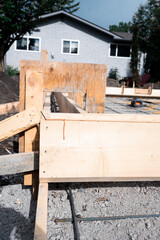 concrete forms pouring garage  concrete pad 