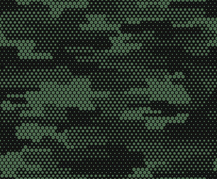Digital camouflage texture, trendy vector seamless illustration.