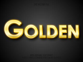 Golden graphic style editable text effect