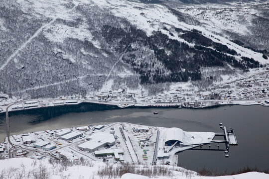 View from Mount Fargernes in Narvik, Ofoten Northern Norway cold,Nordland county,Norway,scandinavia,Europe