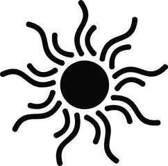 Black and white image of the sun