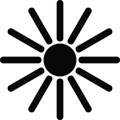 Black and white image of the sun