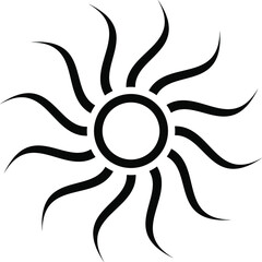 Black and white image of the sun