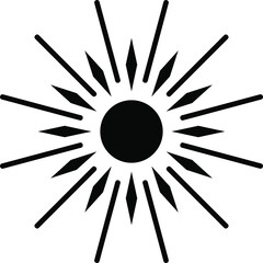 Black and white image of the sun