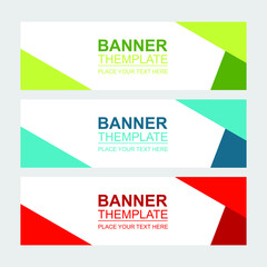 Fototapeta premium Set of abstract vector banners design. Collection of web banner template. modern template design for web ads flyer poster background
