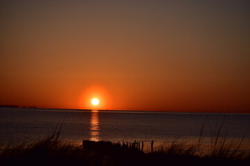 Sunrise at Raritan bay New Jersey