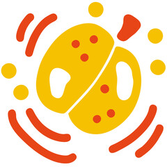 Simple doodle of apricot. Cartoon style. Hand drawn vector illustration. Design for T-shirt, textile and prints.
