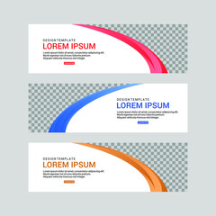 Set of abstract vector banners design. Collection of web banner template. modern template design for web  ads  flyer  poster background