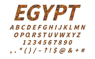 Obraz premium Ethnic font. Ornament alphabet. Vector abc set