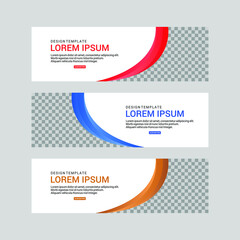 Set of abstract vector banners design. Collection of web banner template. modern template design for web, ads, flyer, poster background