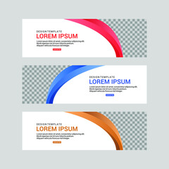 Set of abstract vector banners design. Collection of web banner template. modern template design for web, ads, flyer, poster background