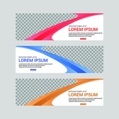 Set of abstract vector banners design. Collection of web banner template. modern template design for web, ads, flyer, poster background