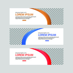 Set of abstract vector banners design. Collection of web banner template. modern template design for web, ads, flyer, poster background