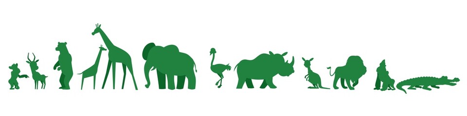 Animals living in the wild. Forest animals.