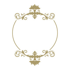 gold and luxury damask ornamental frame
