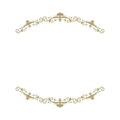 Fototapeta na wymiar gold and luxury damask ornamental frame