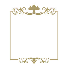 gold and luxury damask ornamental frame