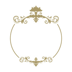 gold and luxury damask ornamental frame