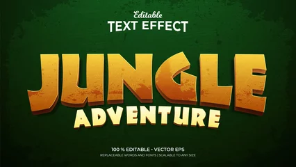 Poster Jungle Adventure Textured Background 3d Style Editable Text Effects Template © Grapeer
