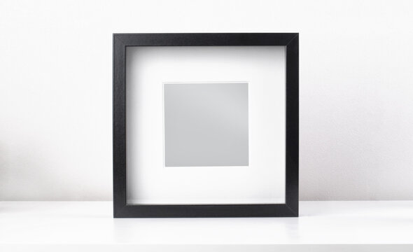 Black modern square photo frame