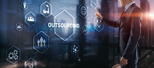 Outsourcing Business Human Resources Internet Finance Technology Concept