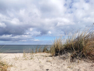 Lonely beach at the Baltic Sea near the city of Rostock