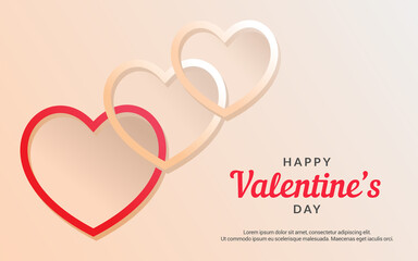 Valentine day concept background. Vector illustration