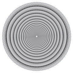 Abstract linear Background. Spiral from gray braided cord