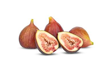 Fresh figs isolated on white background