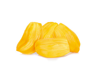 Yellow Jackfruit ripe isolated on white background