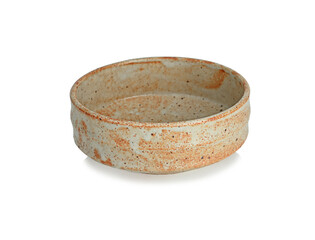Ancient bowl isolated on white background