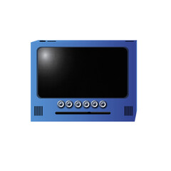 tv set isolated on white background