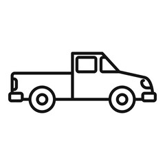 Fototapeta na wymiar Hitchhiking pickup icon, outline style