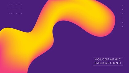 fluid holographic abstract background. dark purple, orange, red, and pink color. can be used for website or banner