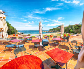 Gorgeous view of  Porto Rafael resort from beach bar.
