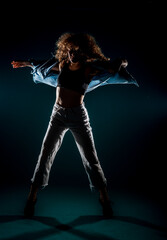 Young dancing performer