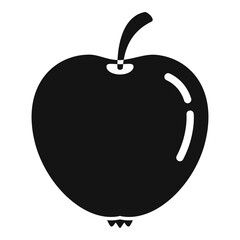 Eco apple icon, simple style